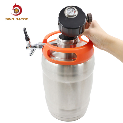 5L Vacuum Insulated Beer Growler Dispenser , Portable Beer Tap Dispenser